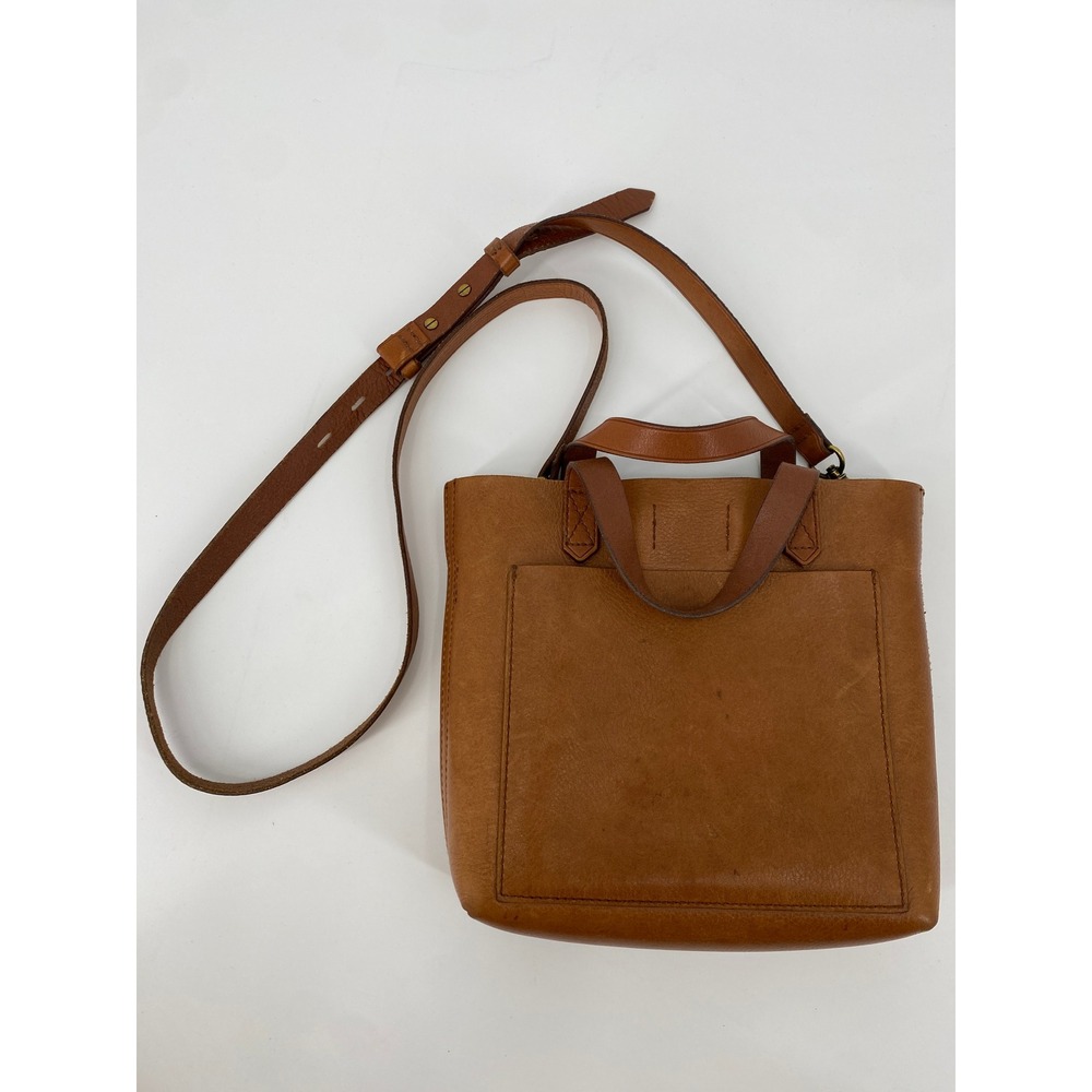 Madewell Small Transport Tote Crossbody Bag Women Small Brown Leather - Picture 7 of 8
